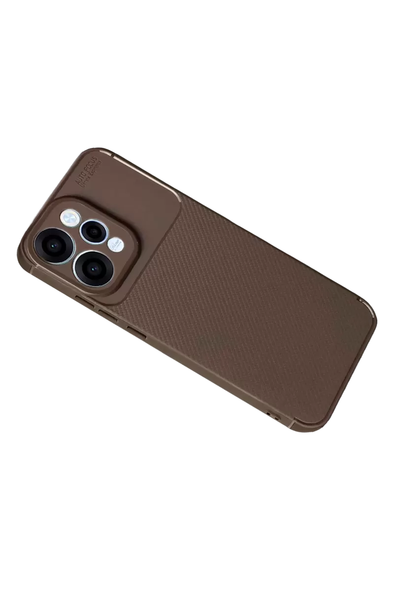 Newface Oppo Reno 15 Auto Focus Karbon Kapak - Kahverengi