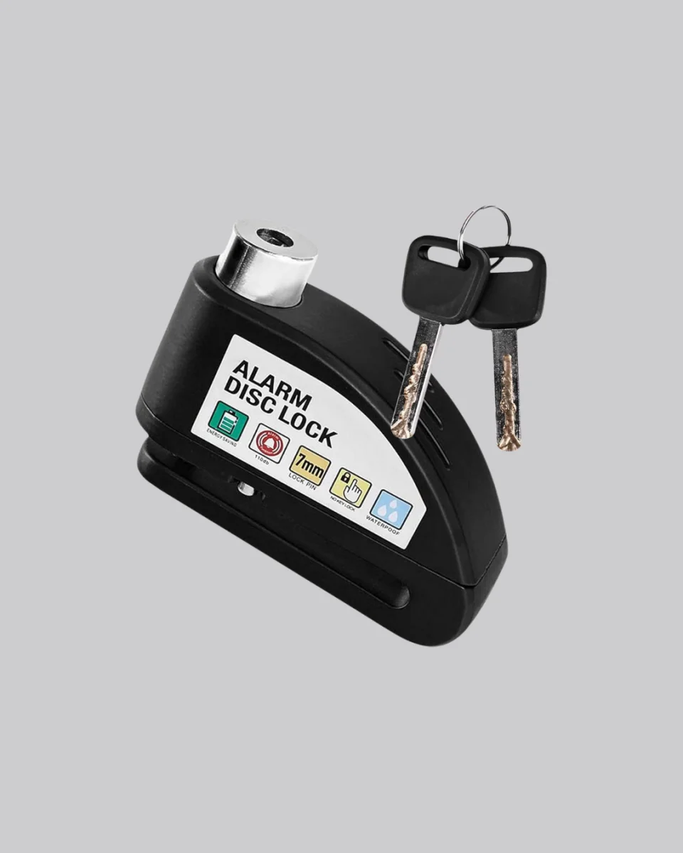 110 dB Alarmlı Disk Fren Kilidi Su Geçirmez Çelik Motosiklet Güvenlik Kilidi