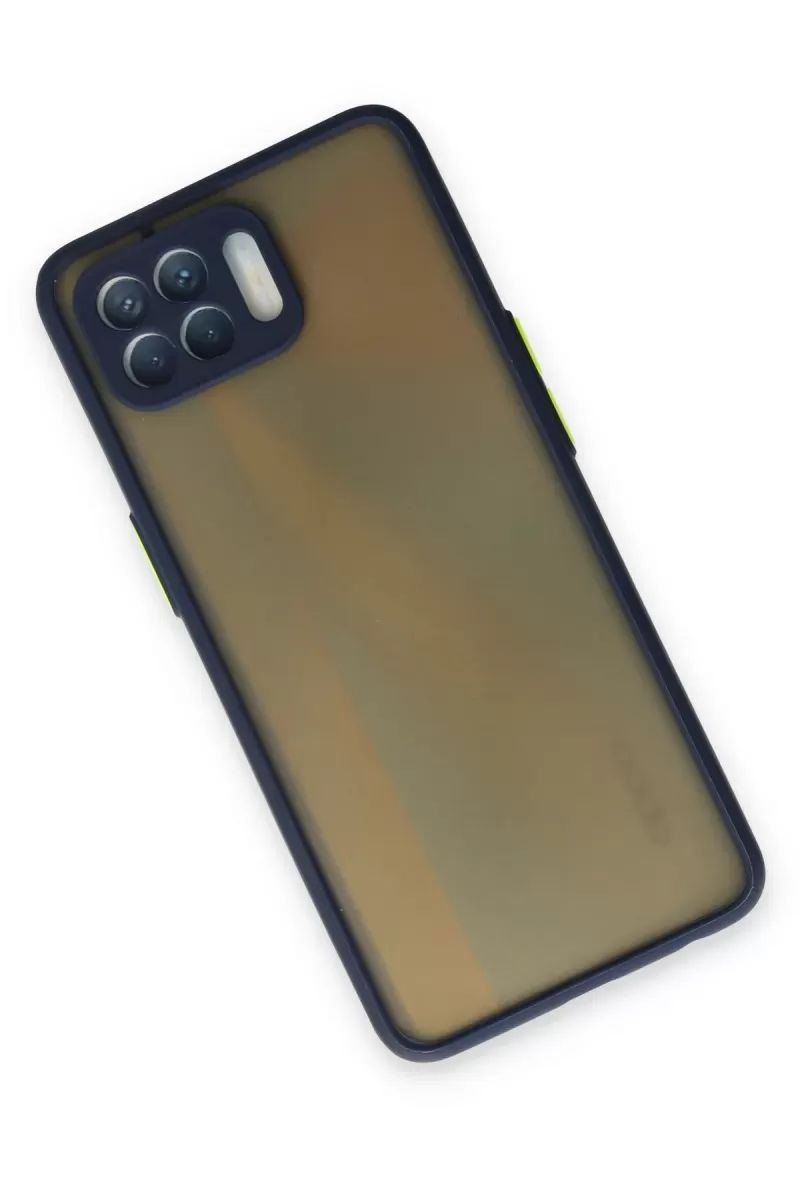Newface Oppo Reno 4 Lite Kılıf Montreal Silikon Kapak - Lacivert