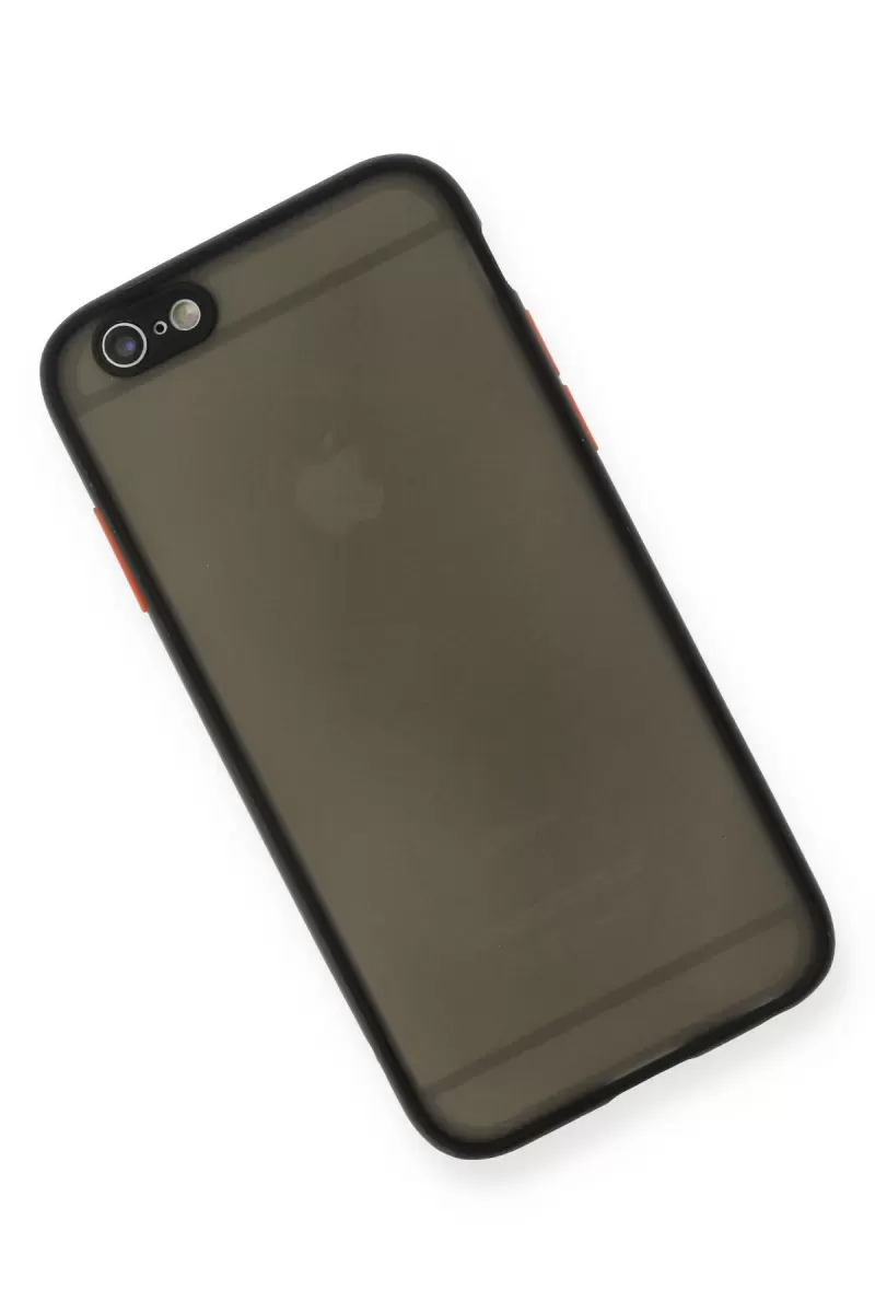 Newface Apple iPhone 6 Kılıf Montreal Silikon Kapak - Siyah