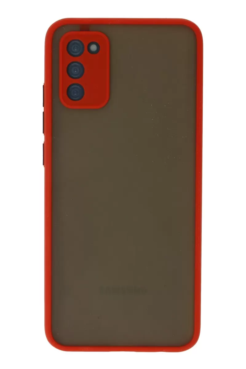 Newface Samsung Galaxy A02S Kılıf Montreal Silikon Kapak - Kırmızı