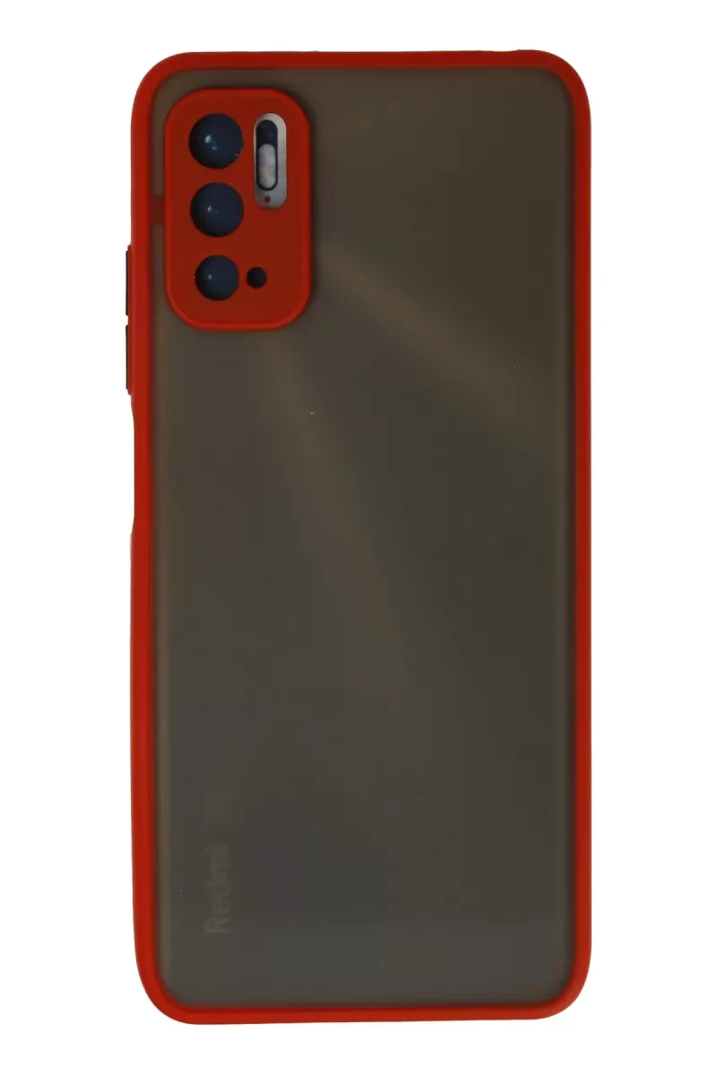 Newface Xiaomi Redmi Note 10 5G Kılıf Montreal Silikon Kapak - Kırmızı