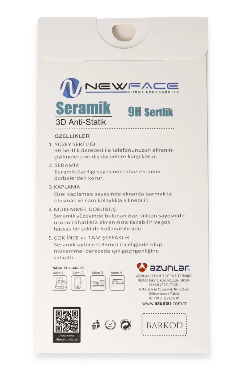 Newface Xiaomi Redmi 15C 4G 3D Antistatik Seramik Nano Ekran Koruyucu - Siyah