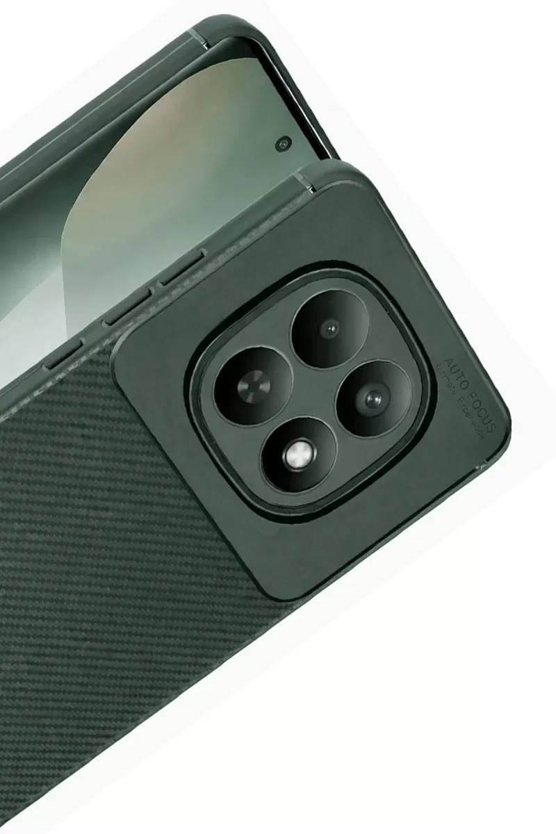 Newface Xiaomi Redmi Note 15 4G Auto Focus Karbon Kapak - Koyu Yeşil