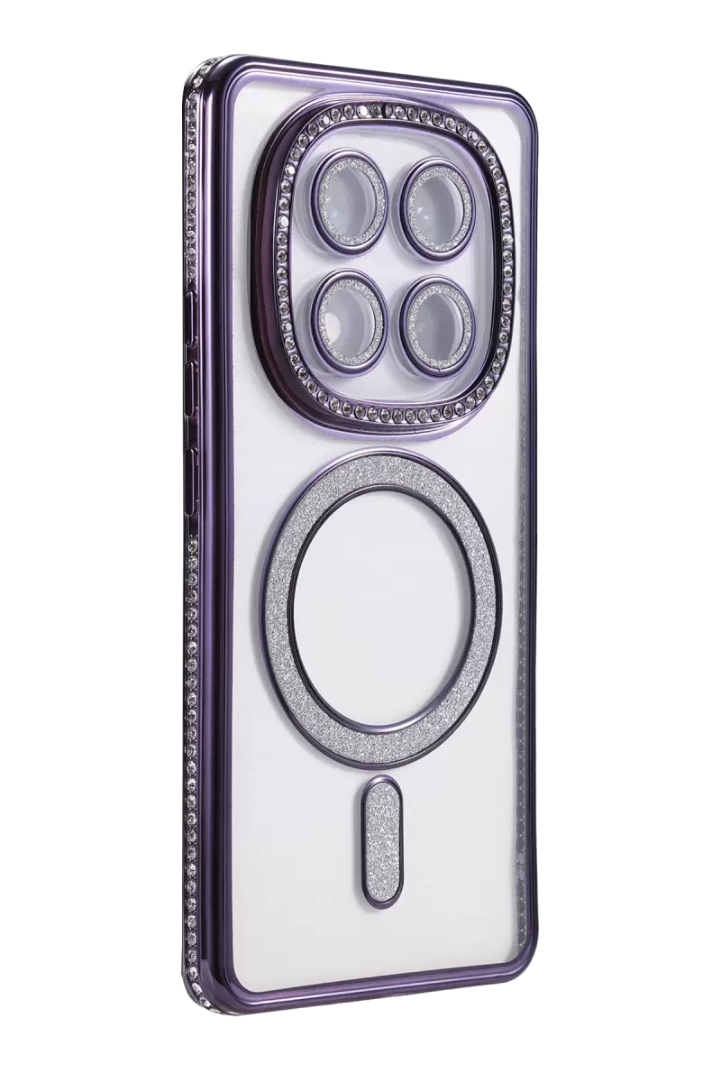 Newface Xiaomi Redmi Note 15 Pro 4G Joke Simli Magneticsafe Kılıf - Derin Mor