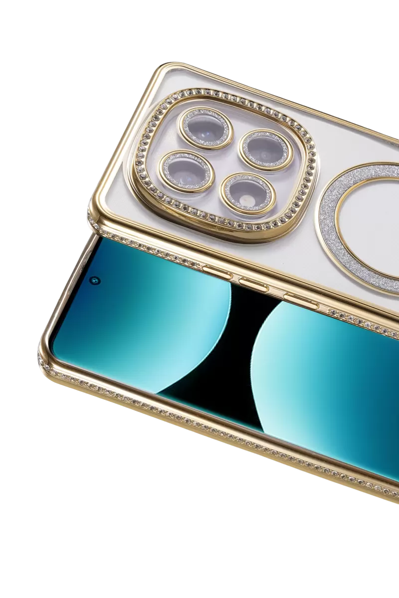 Newface Xiaomi Redmi Note 15 Pro Plus 5G Joke Simli Magneticsafe Kılıf - Gold