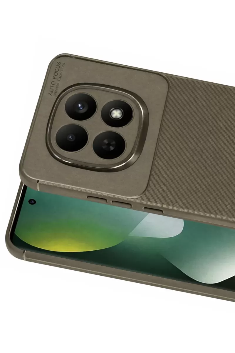 Newface Xiaomi Redmi Note 15 Pro Plus 5G Auto Focus Karbon Kapak - Kahverengi