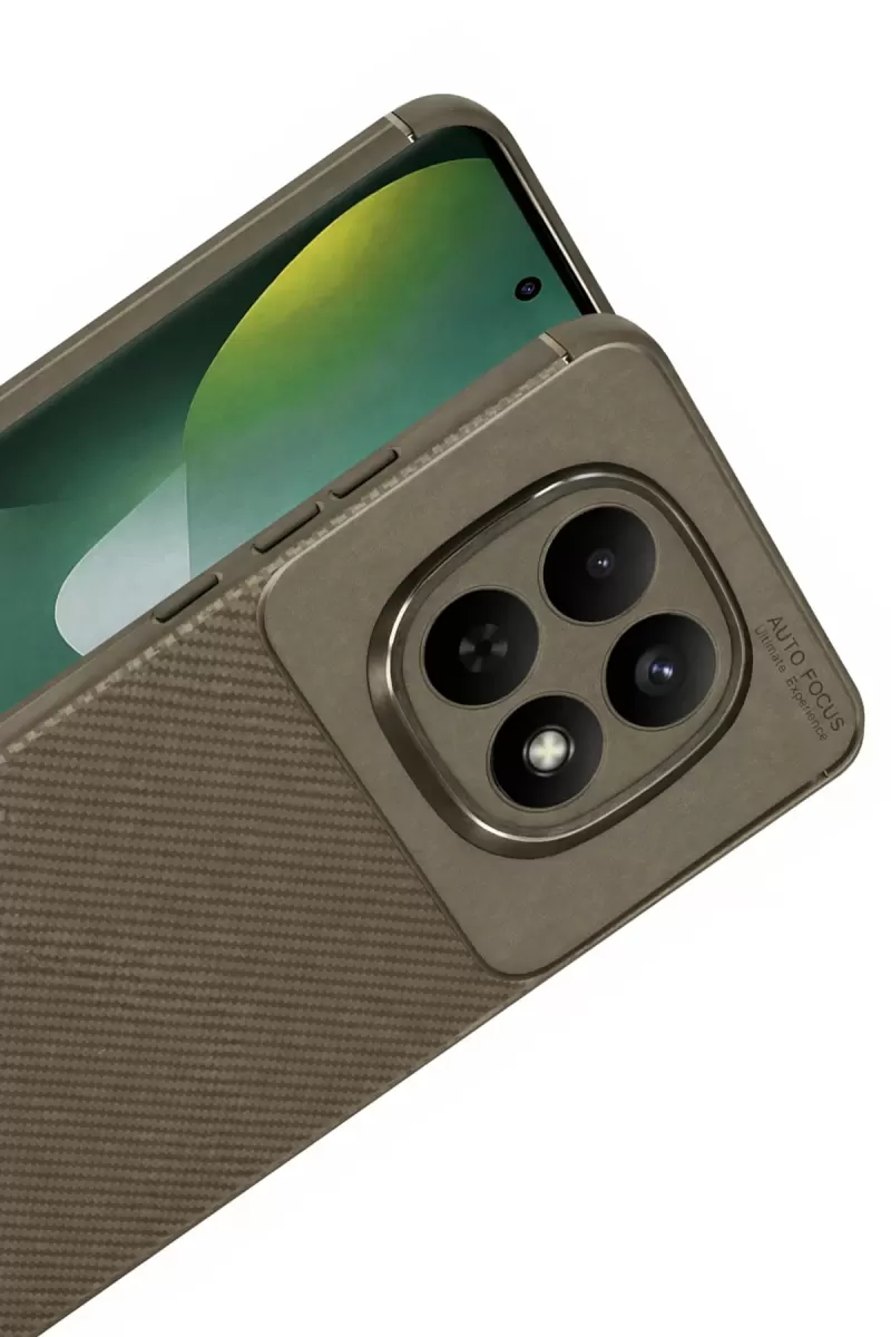 Newface Xiaomi Redmi Note 15 4G Auto Focus Karbon Kapak - Kahverengi