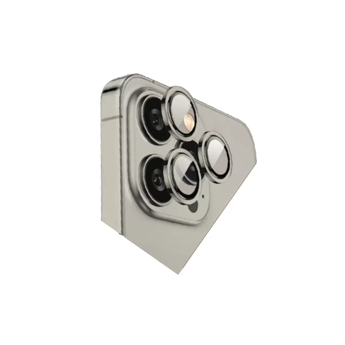 Newface Apple iPhone 15 Pro Max Bilvis Titan Kamera Lens - Titan Gri