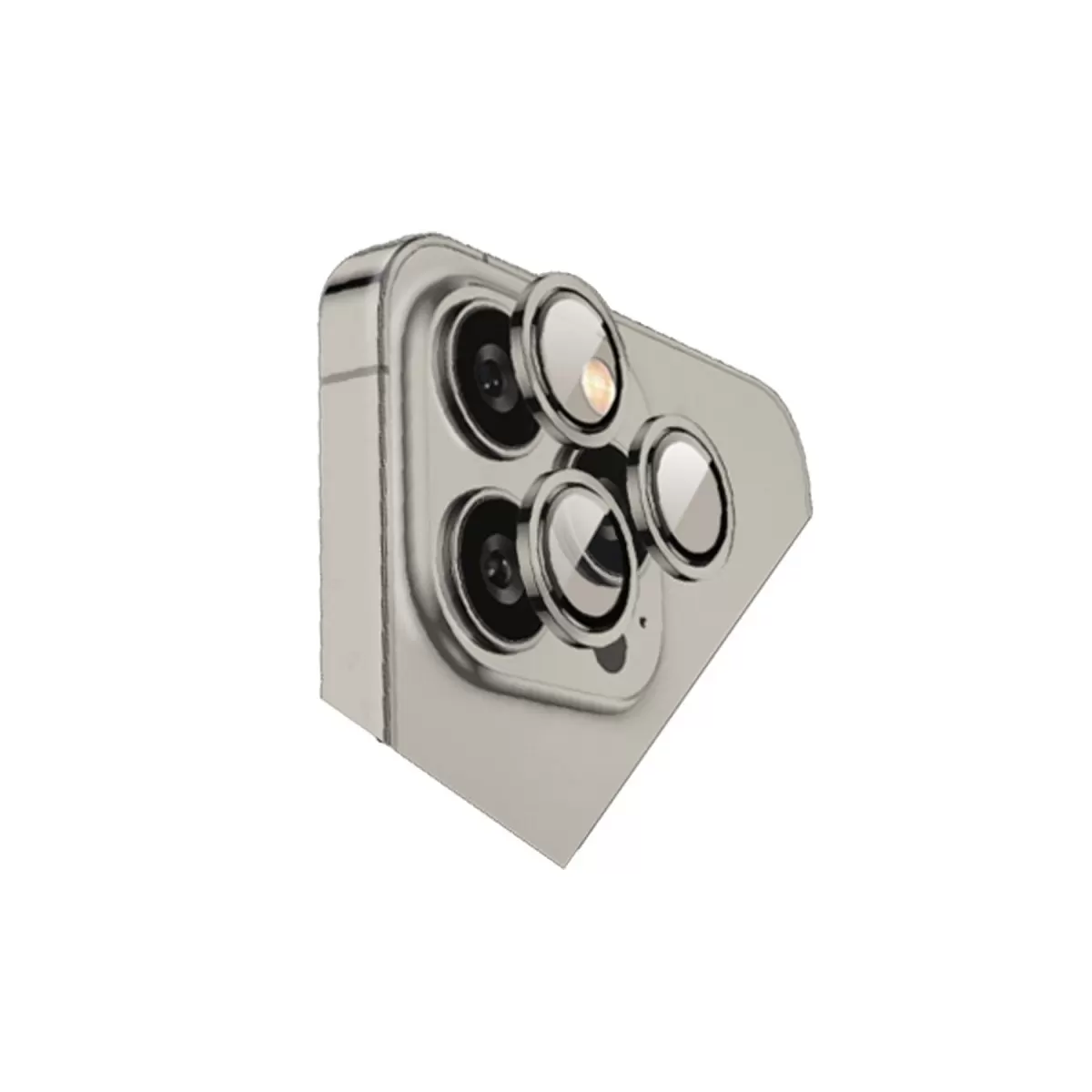 Newface Apple iPhone 15 Pro Max Bilvis Titan Kamera Lens - Titan Gri