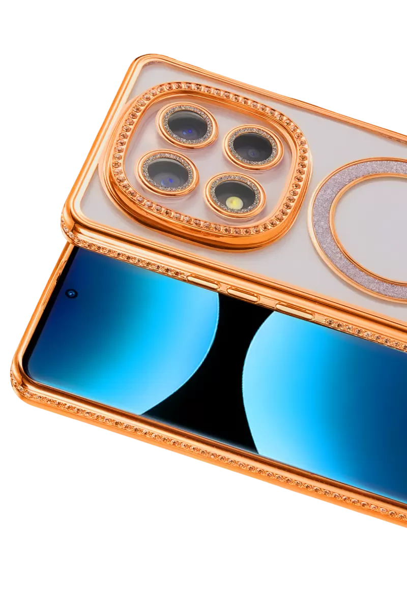 Newface Xiaomi Redmi Note 15 Pro 5G Joke Simli Magneticsafe Kılıf - Turuncu