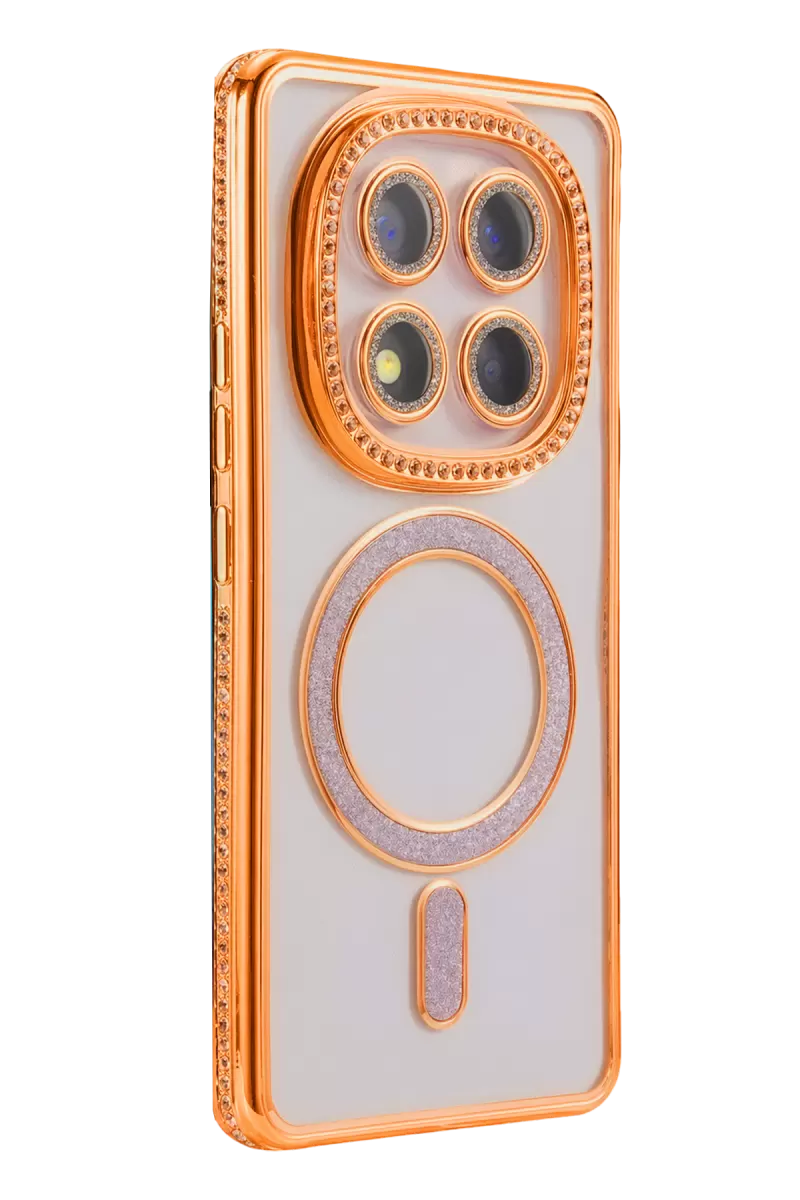 Newface Xiaomi Redmi Note 15 Pro 5G Joke Simli Magneticsafe Kılıf - Turuncu