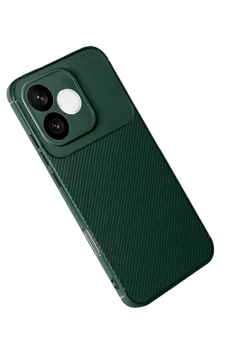Newface Huawei Honor 600 Lite Auto Focus Karbon Kapak - Koyu Yeşil