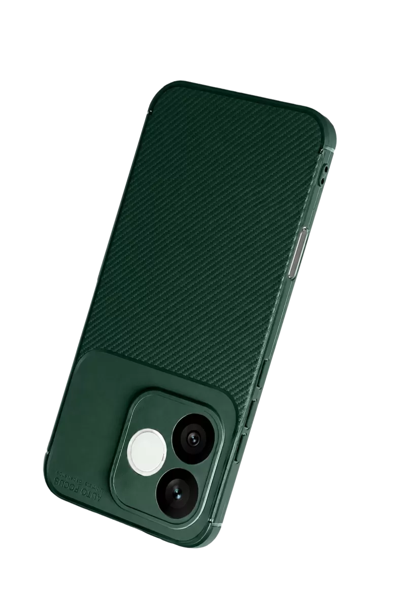 Newface Huawei Honor 600 Lite Auto Focus Karbon Kapak - Koyu Yeşil