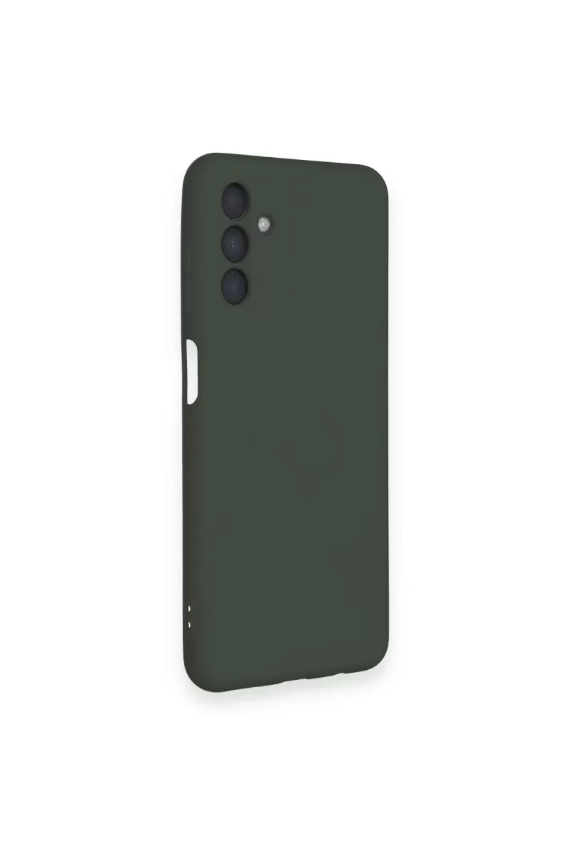 Newface Samsung Galaxy A14 4G Kılıf Nano içi Kadife Silikon - Koyu Yeşil