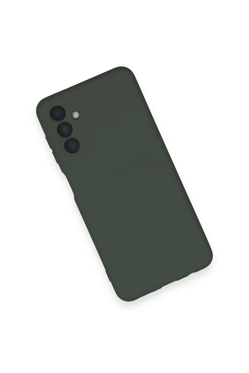 Newface Samsung Galaxy A14 4G Kılıf Nano içi Kadife Silikon - Koyu Yeşil