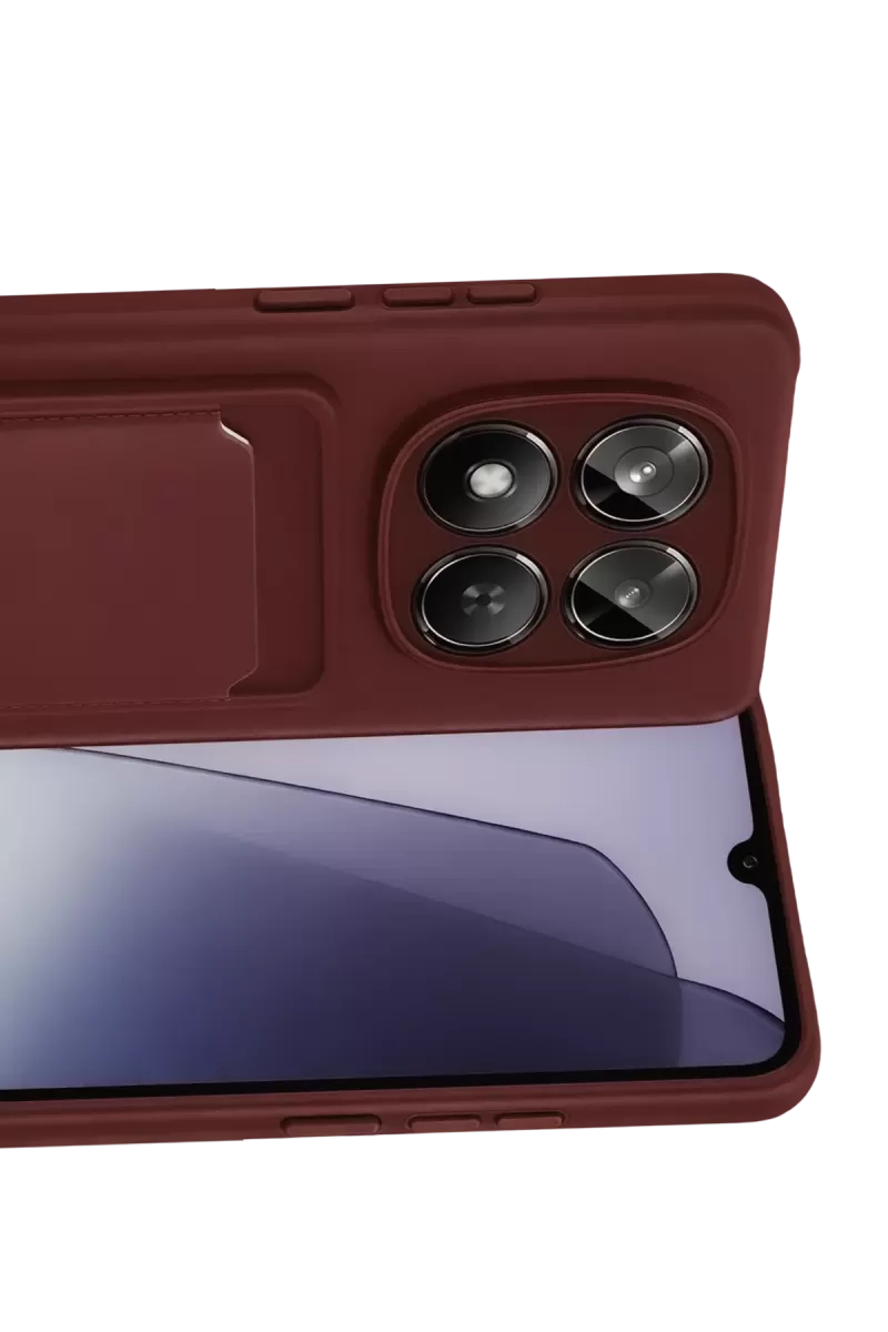 Newface Xiaomi Redmi Note 15 Pro 5G Kelvin Kartvizitli Silikon - Bordo