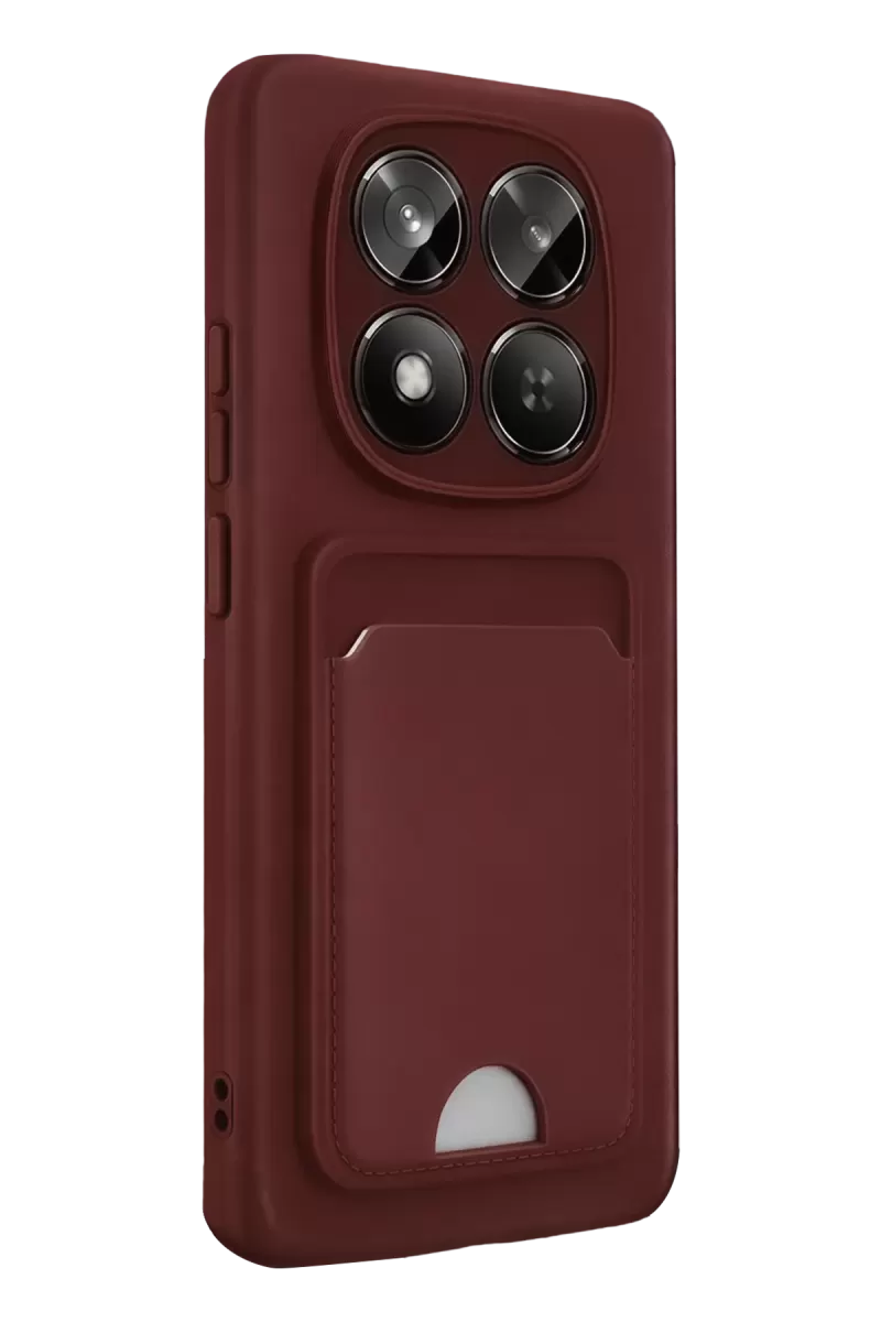 Newface Xiaomi Redmi Note 15 Pro 4G Kelvin Kartvizitli Silikon - Bordo