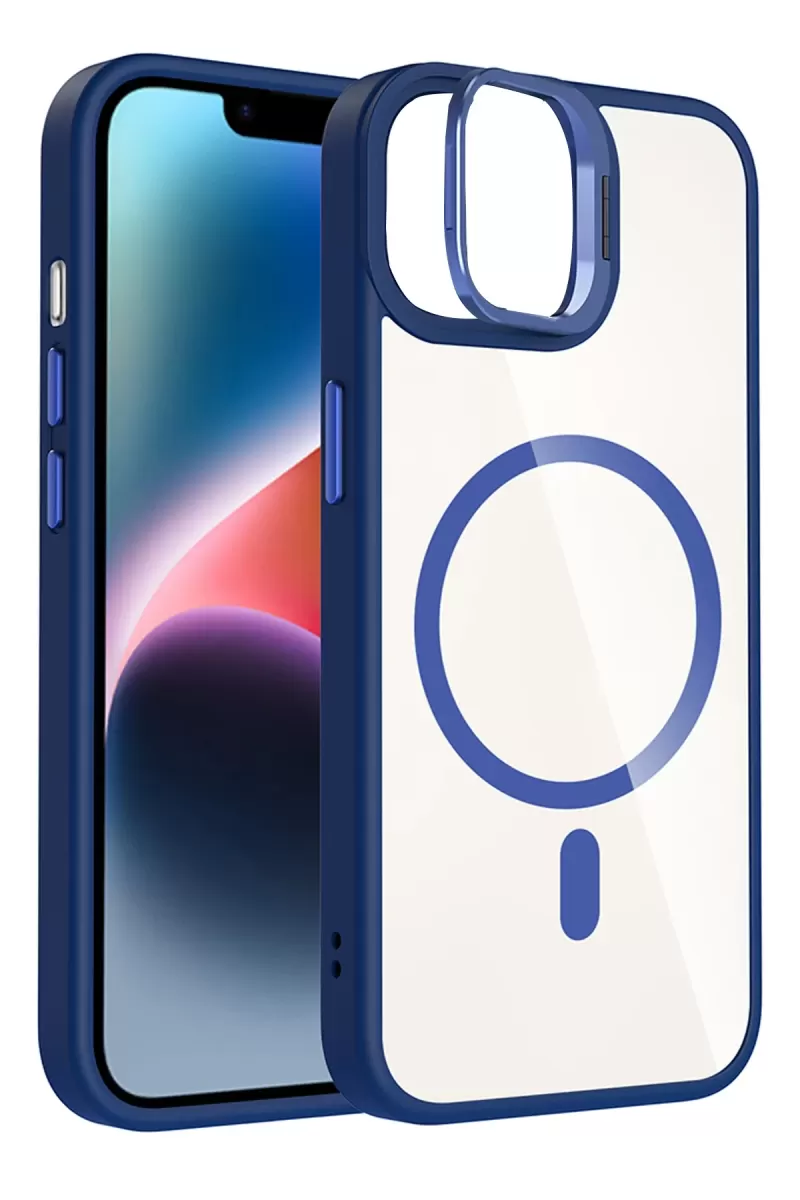 Joko Apple iPhone 11 Remim Lensli Magsafe Standlı Kapak - Lacivert