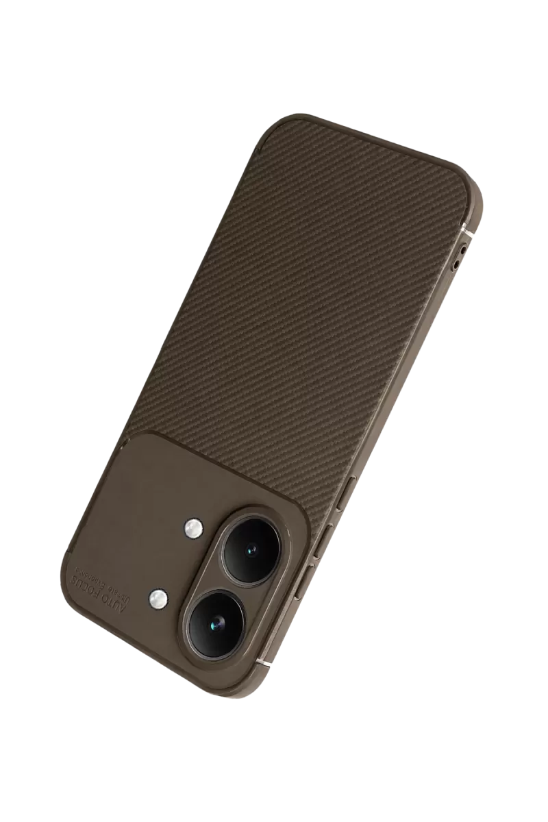Newface Xiaomi Poco X8 Pro Max Auto Focus Karbon Kapak - Kahverengi