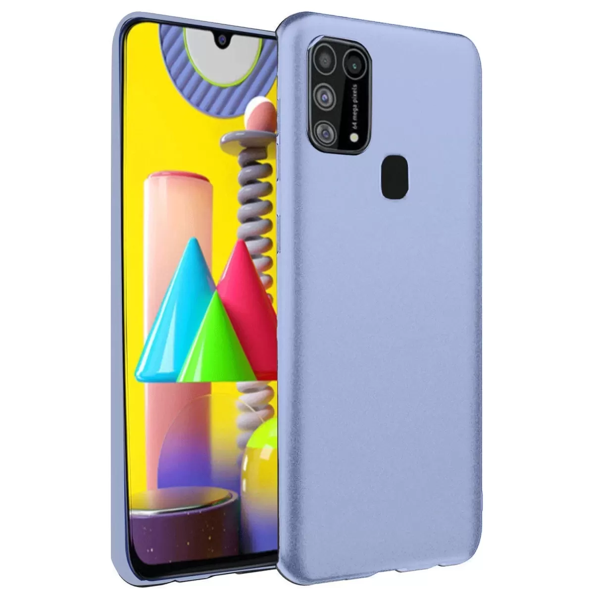 Newface Samsung Galaxy M31 Kılıf Nano içi Kadife Silikon - Lila