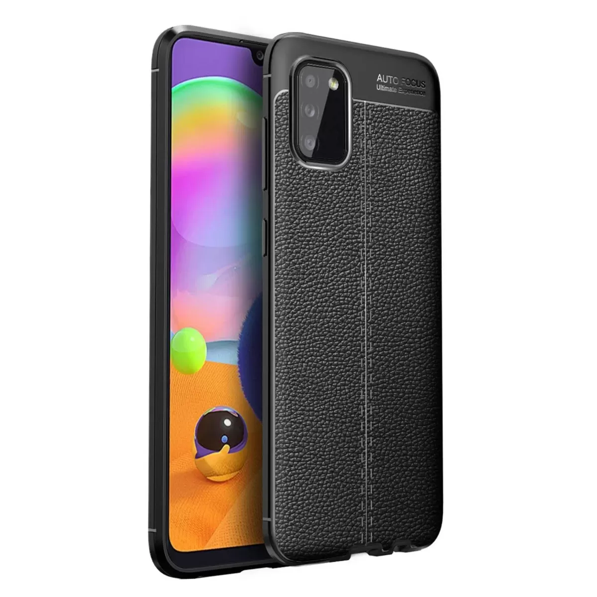 Newface Samsung Galaxy A02S Kılıf Auto Focus Kapak - Siyah