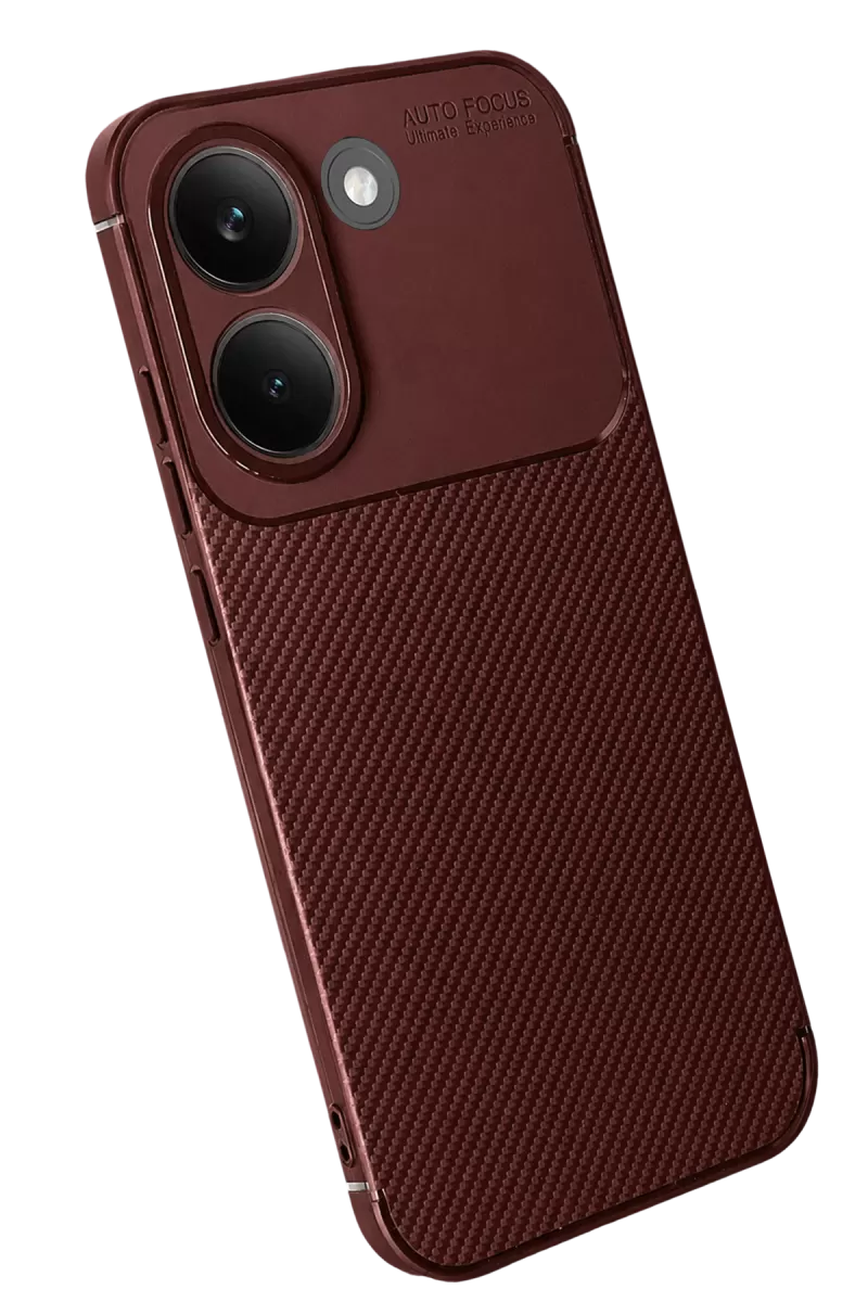 Newface Xiaomi Poco X8 Pro Auto Focus Karbon Kapak - Bordo