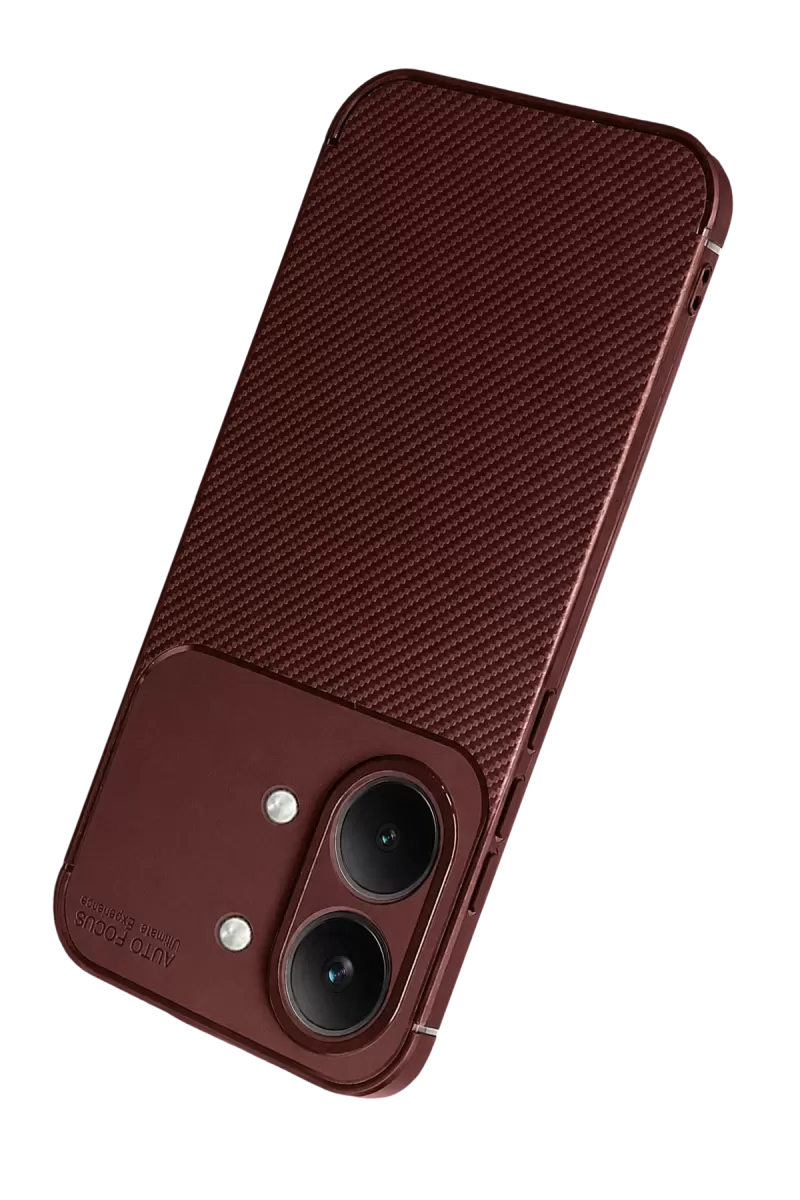 Newface Xiaomi Poco X8 Pro Max Auto Focus Karbon Kapak - Bordo