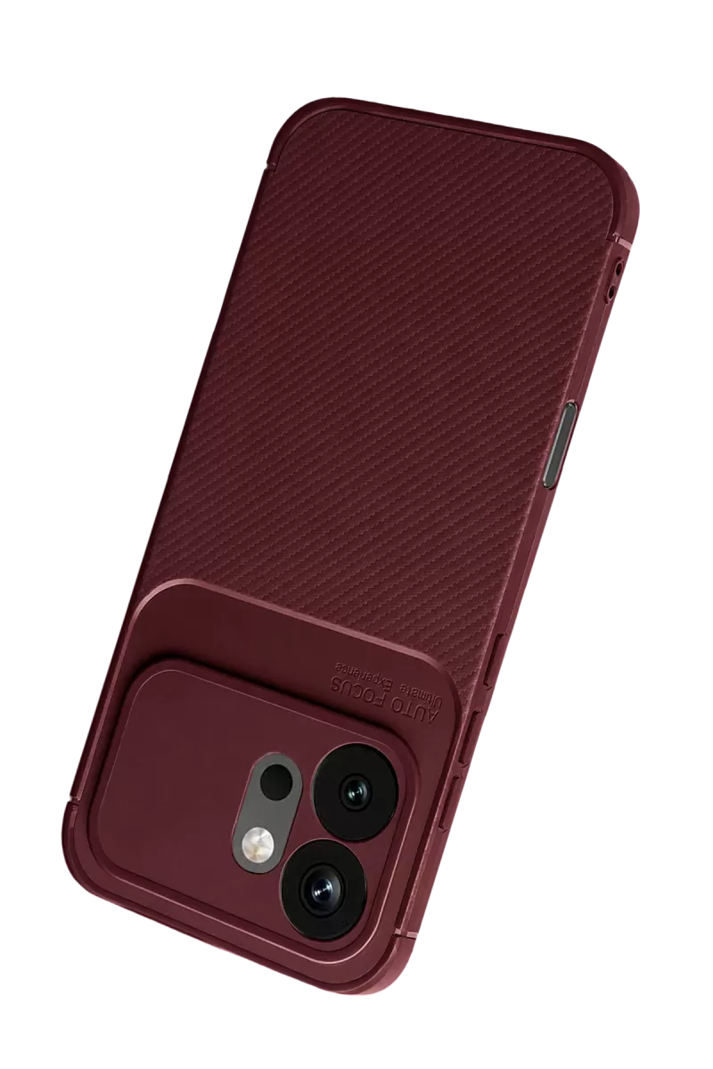 Newface Huawei Honor 600 Auto Focus Karbon Kapak - Bordo