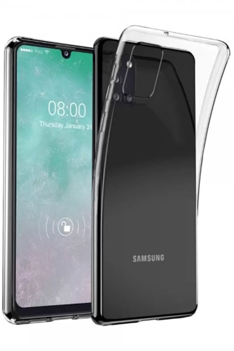 Newface Samsung Galaxy A31 Kılıf Lüx Şeffaf Silikon