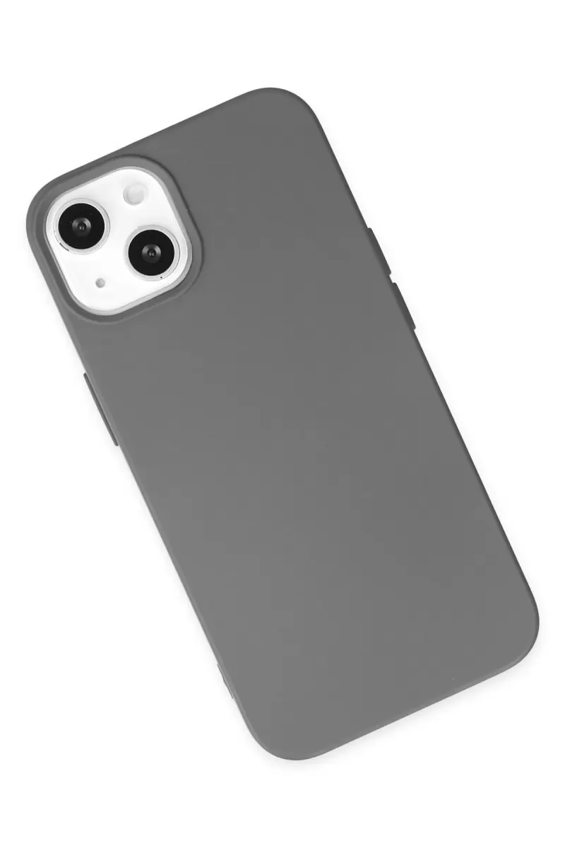 Newface Apple iPhone 14 Kılıf Nano içi Kadife Silikon - Gri