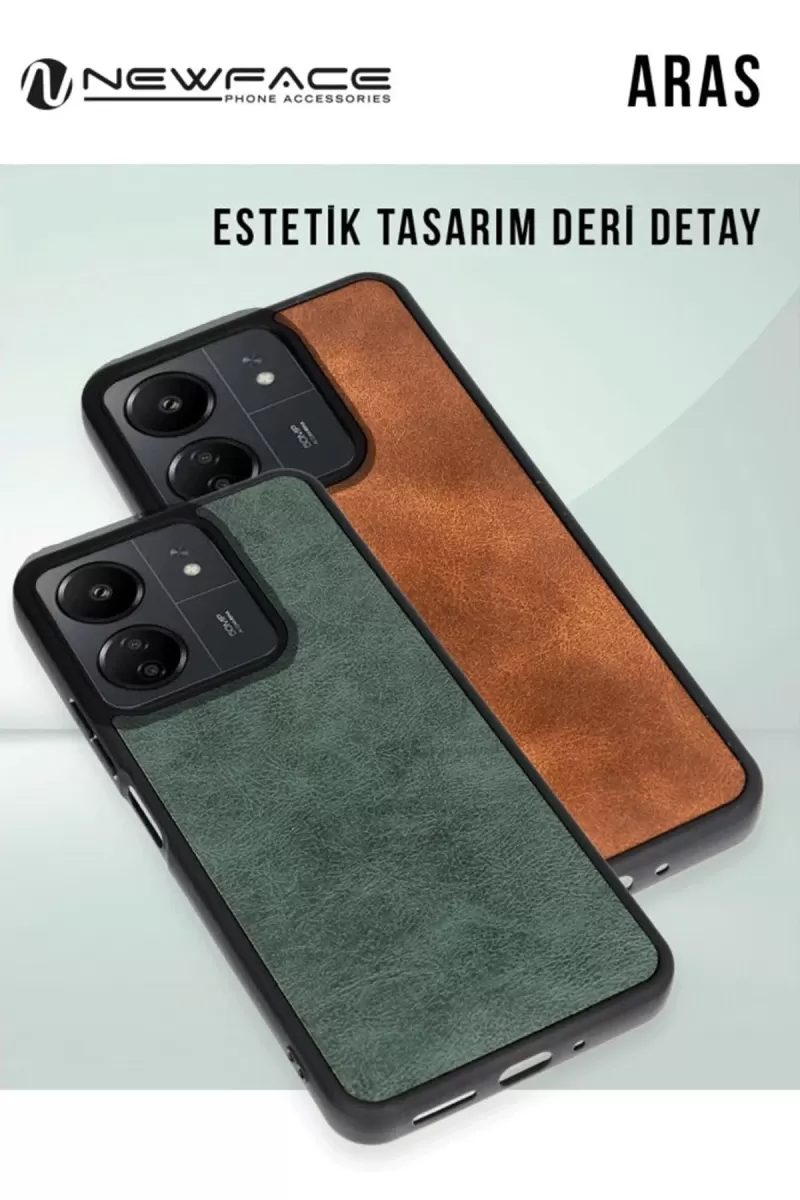Newface Samsung Galaxy A36 Kılıf Aras Deri Kapak - Kırmızı
