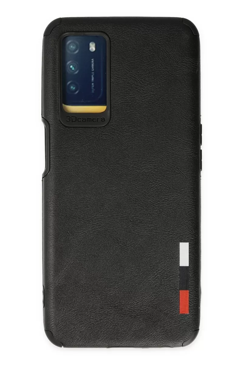 Newface Oppo A16 Kılıf Loop Deri Silikon - Siyah