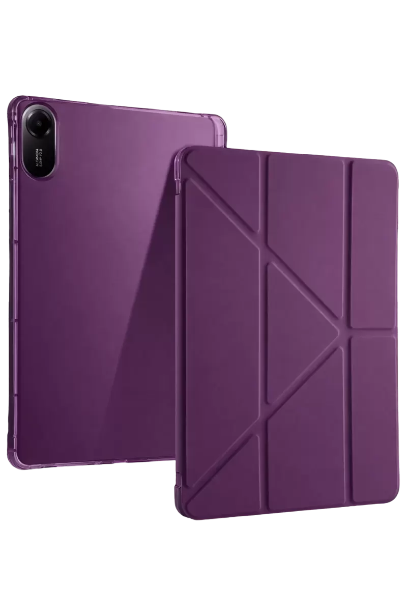Newface Xiaomi Redmi Pad 2 Kalemlikli Mars Tablet Kılıfı - Mürdüm