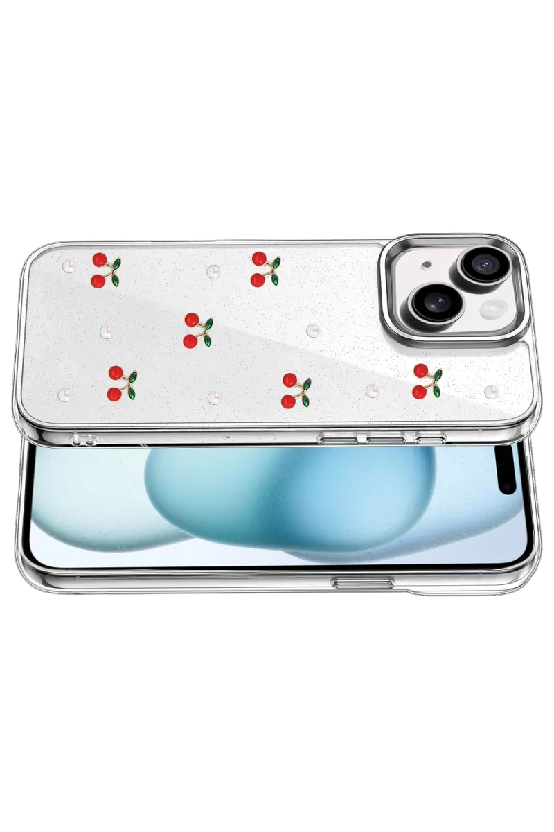 Newface Apple iPhone 15 Fiyonk Desenli Kapak - Desen 9