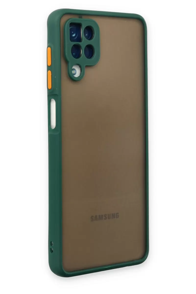 Newface Samsung Galaxy A12 Kılıf Montreal Silikon Kapak - Yeşil
