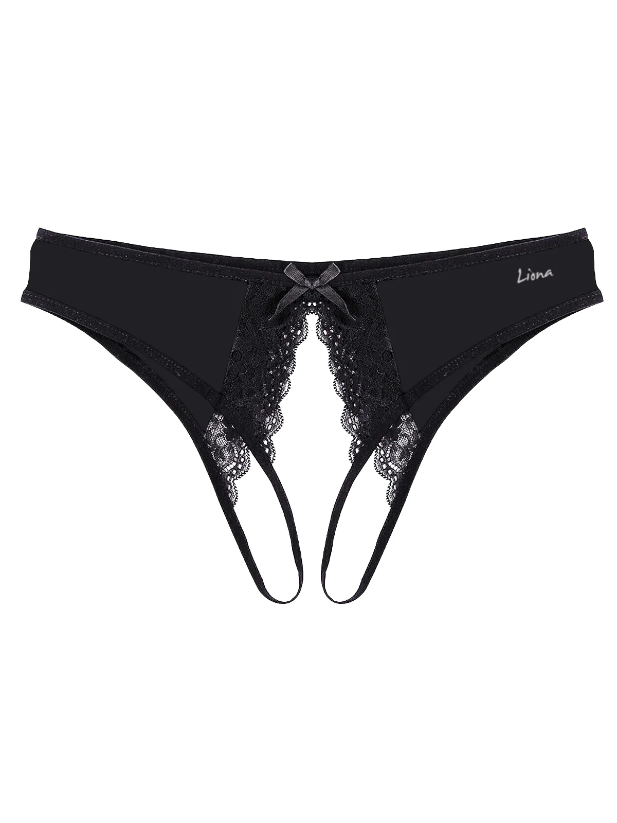 Özel Bölgesi Açık Siyah Fantazi Külot