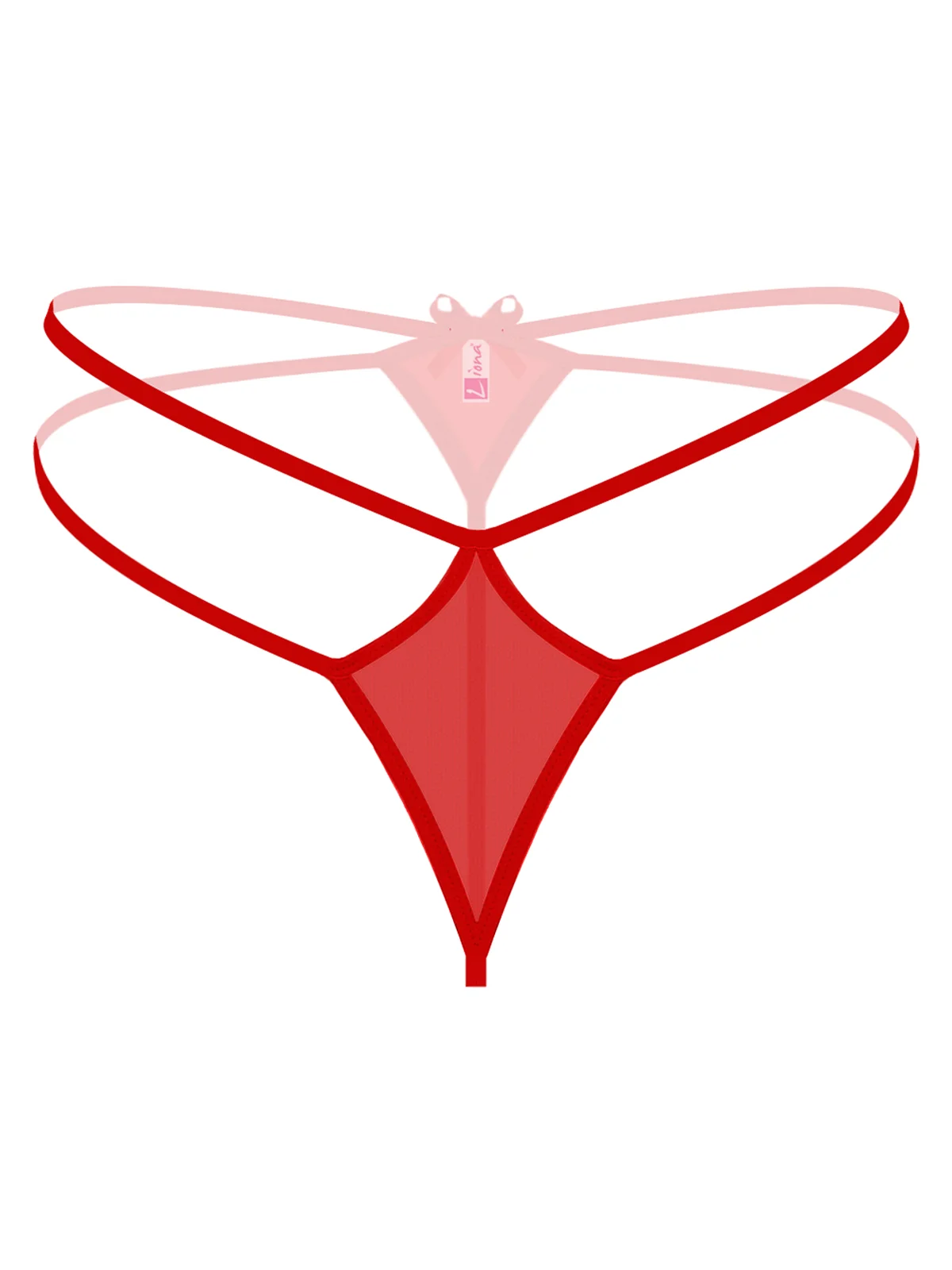 Büyük Beden Kırmızı Fantazi String Külot