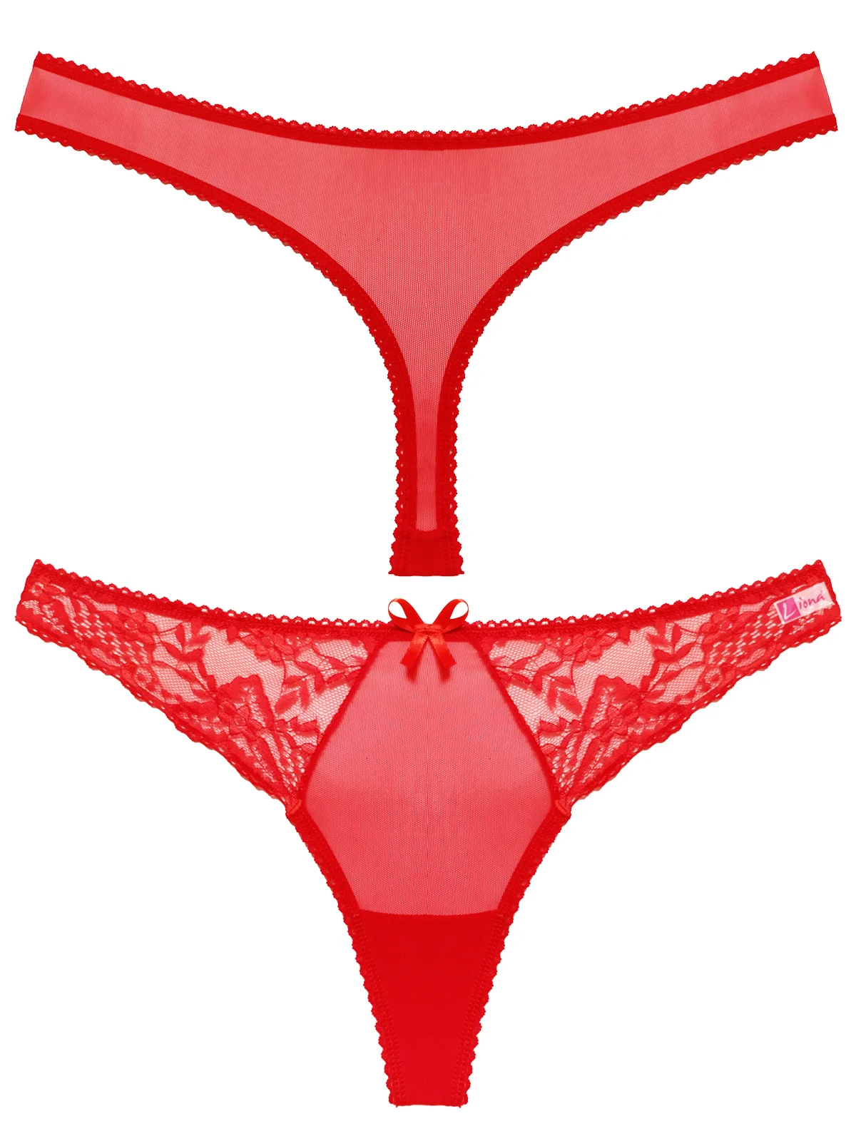 Büyük Beden Kırmızı Fantezi String Bato Külot