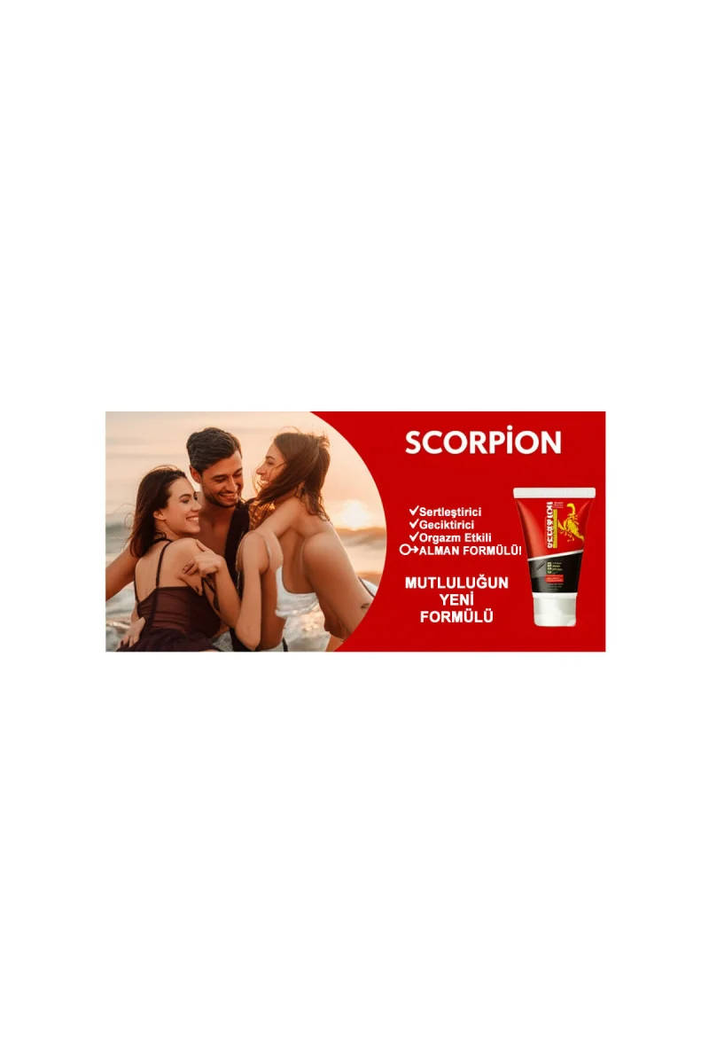 Scorpion Erkeklere Özel Geciktiricili ve Sertleştiren Bakım Kremi 50 ml x 1 ad.+Lustra Masaj Yağı