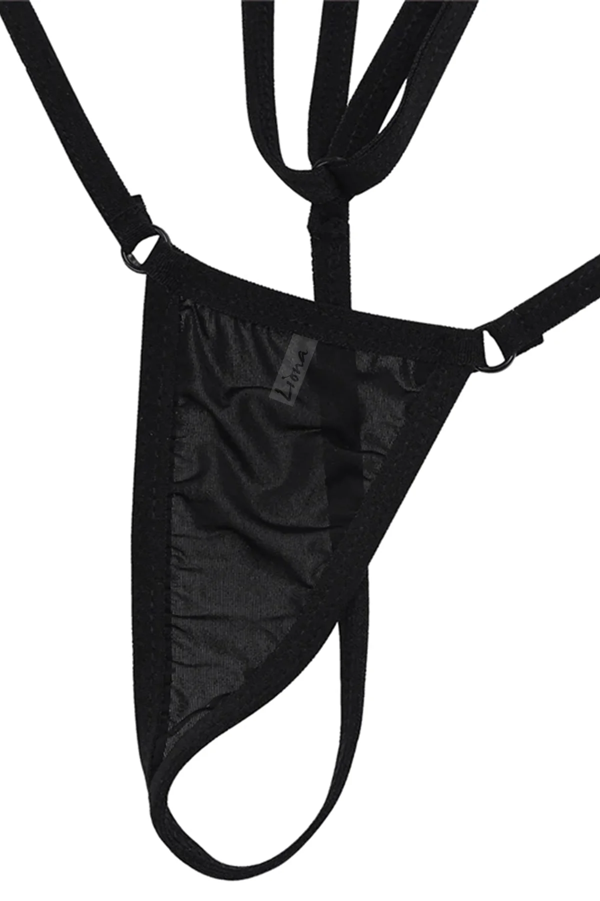 Büyük Beden Fantazi İç Giyim Siyah Fantezi String