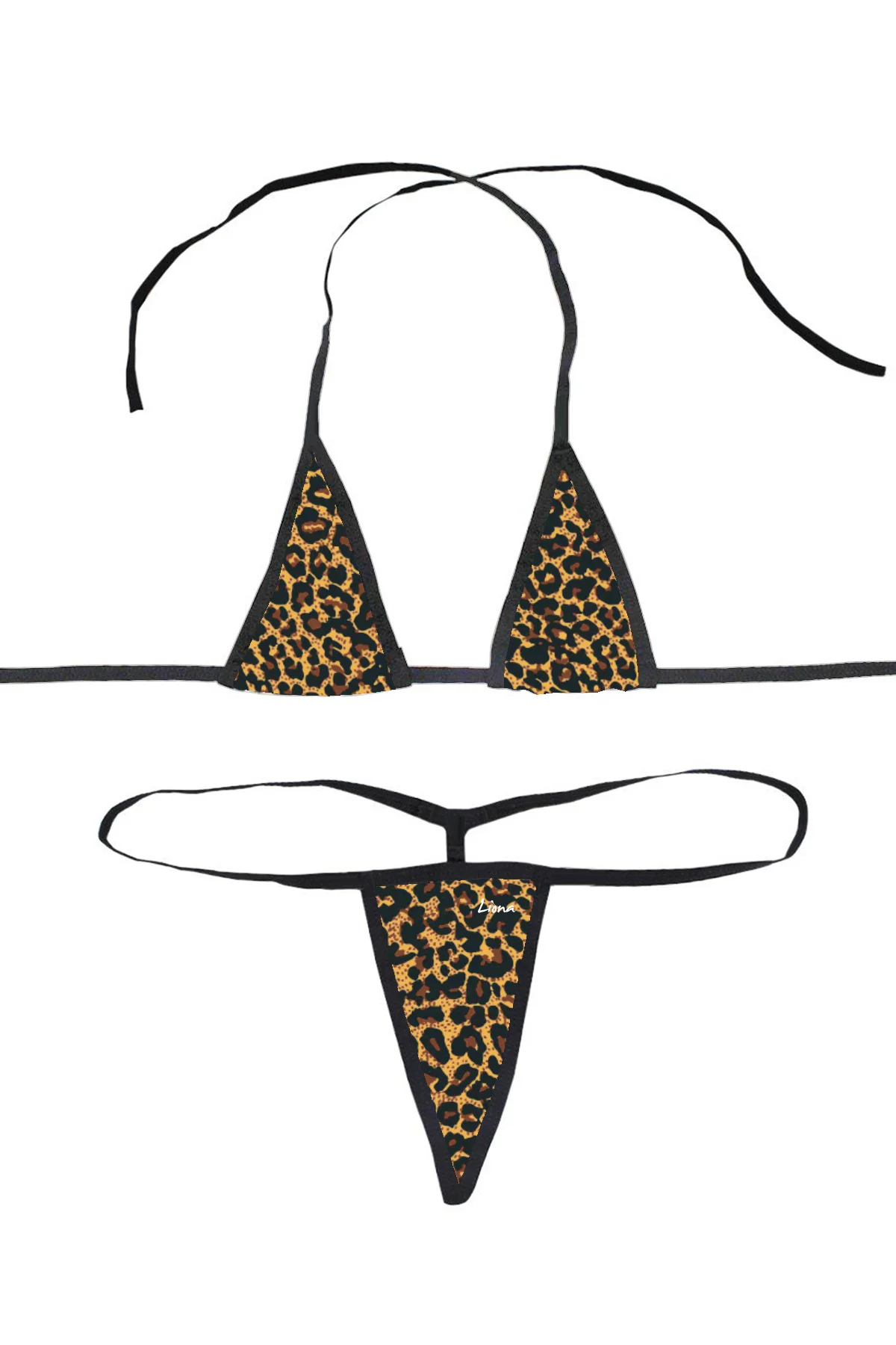 Büyük Beden Leopar Desenli Fantazi Sütyen Külot Takımı