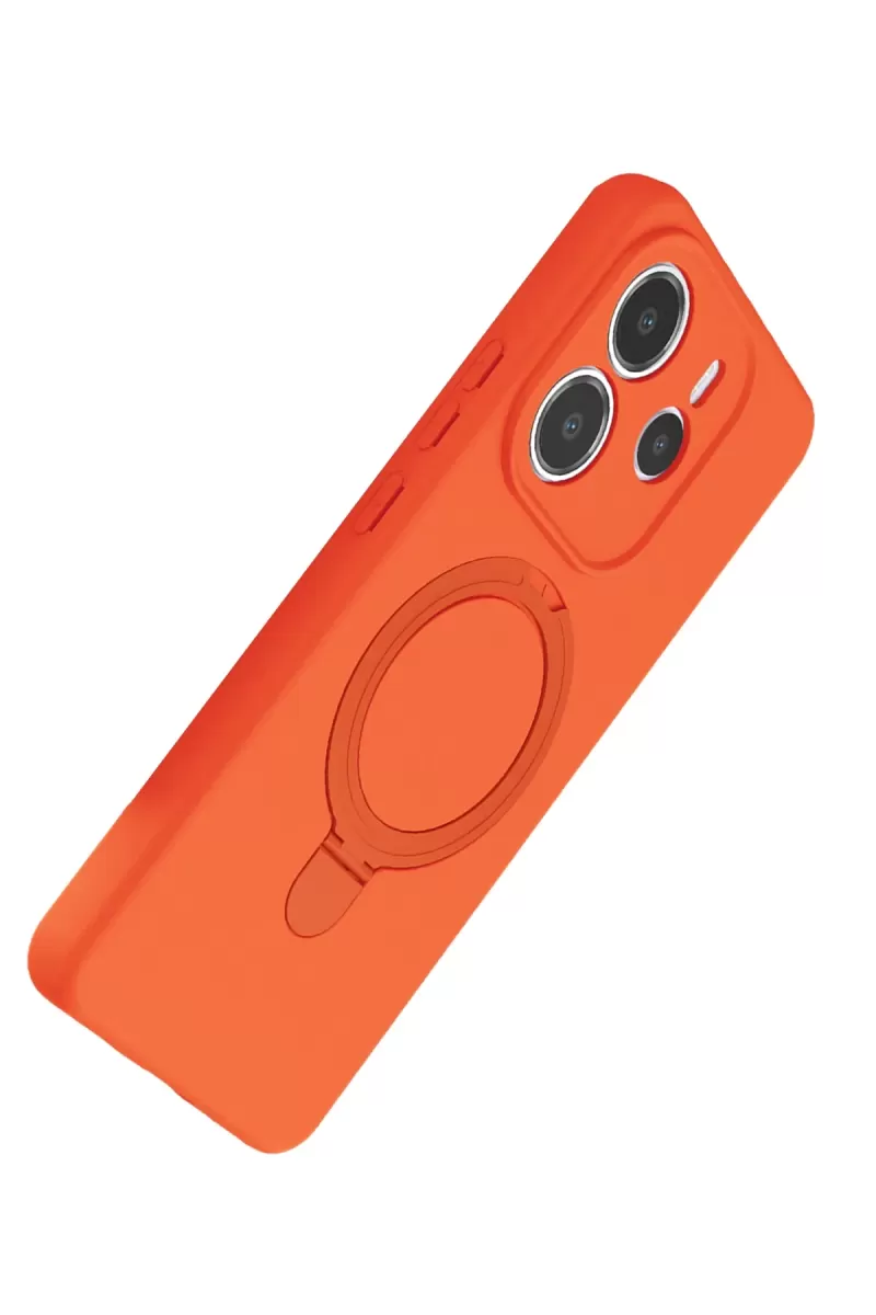 Newface Xiaomi Redmi Note 14 4G Regal Magsafe Standlı Kapak - Turuncu