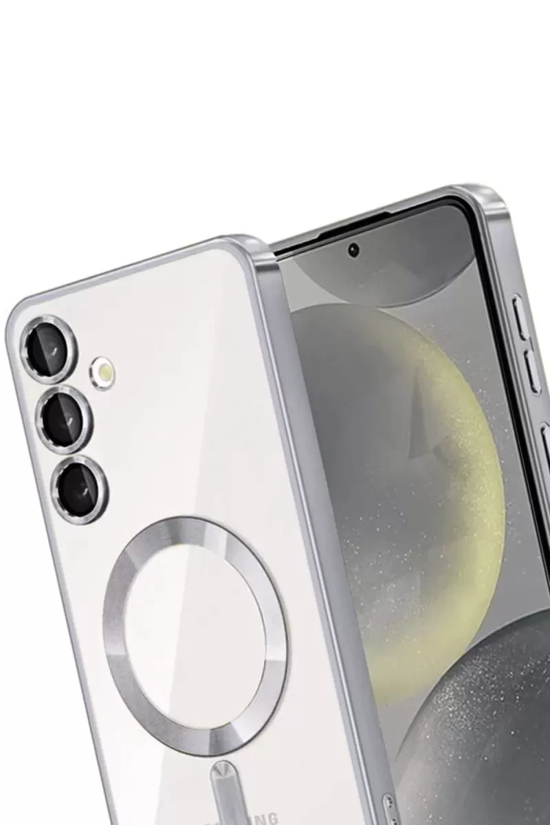 Newface Samsung Galaxy A56 Kross Magneticsafe Kapak - Gümüş