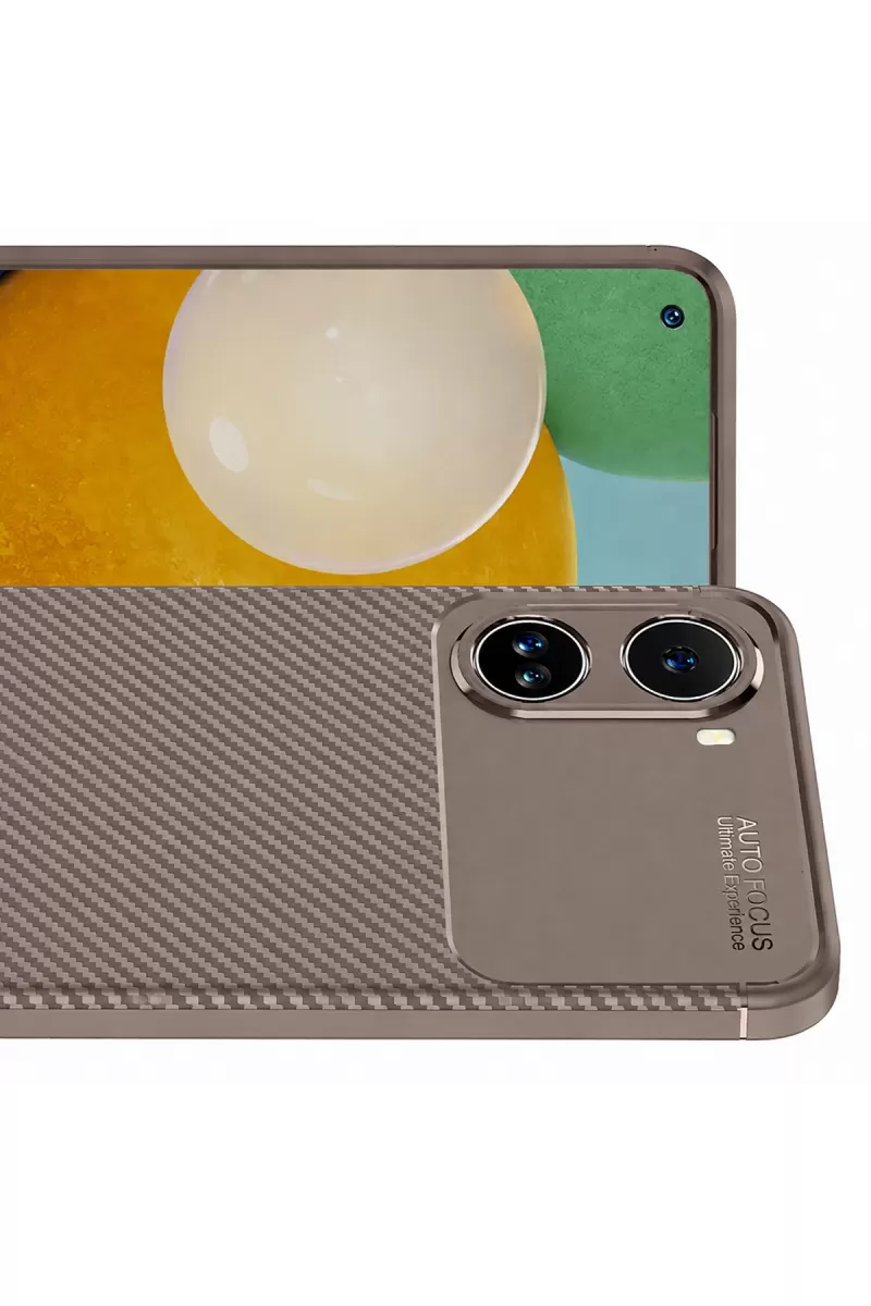 Newface Xiaomi Poco X7 Pro Kılıf Auto Focus Karbon Kapak - Gri