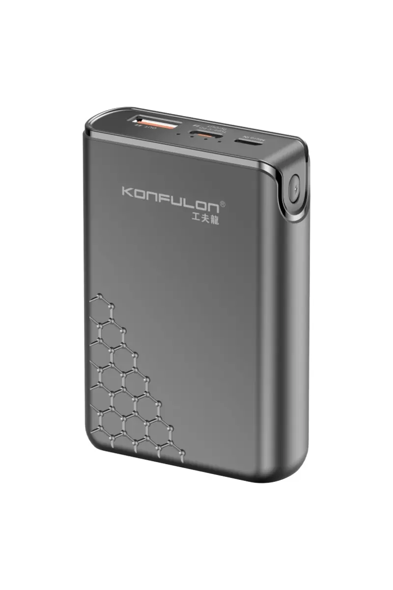 Konfulon A6Q 22.5W Usb 3.0 ve 20W Type-C Çıkışlı 10.000 mAh PD Powerbank - Siyah