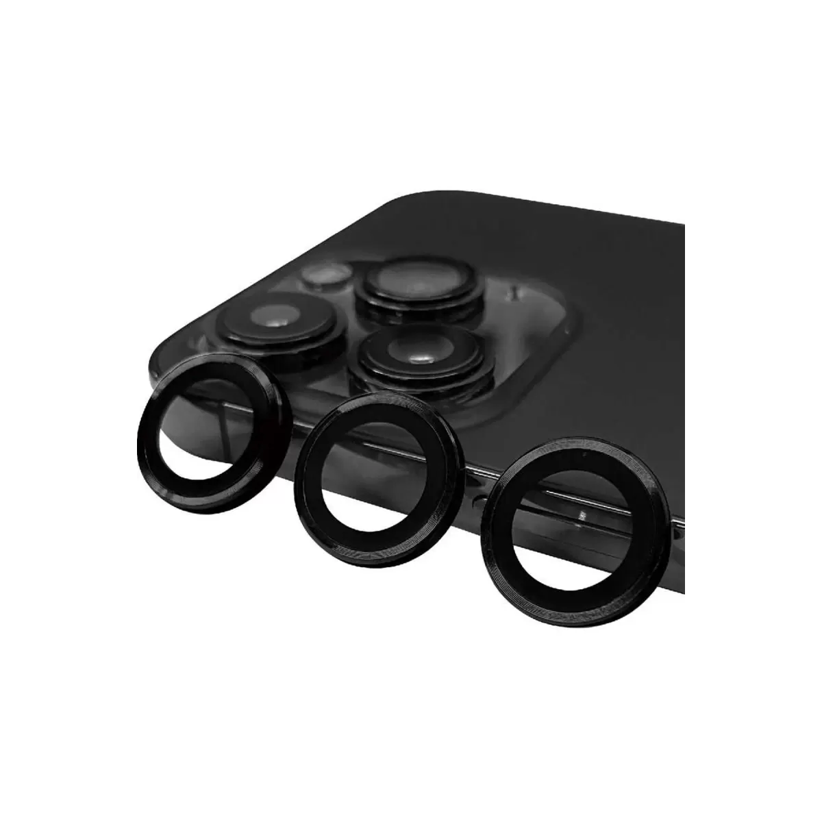 Newface Apple iPhone 14 Pro Max Raze Metal Kamera Lens - Siyah