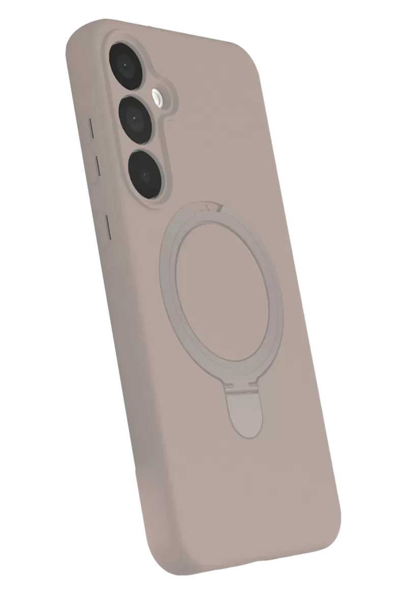 Newface Samsung Galaxy A15 4G Regal Magsafe Standlı Kapak - Çöl Titanyum