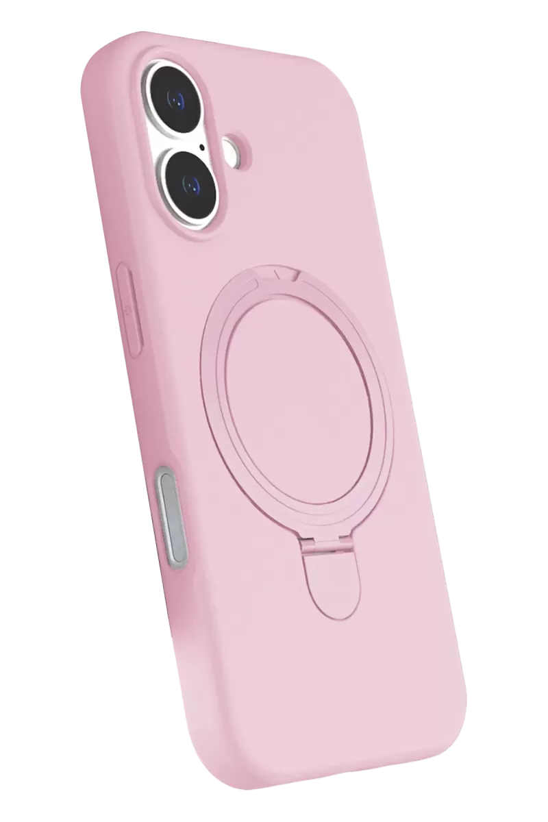 Newface Apple iPhone 16 Plus Regal Magsafe Standlı Kapak - Açık Pembe