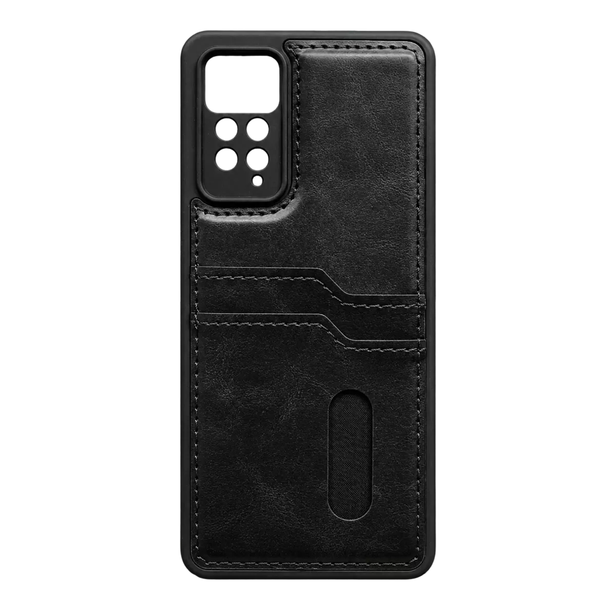 Newface Xiaomi Redmi Note 12 Pro 4G Kılıf Sara Kartvizitli Deri Kılıf - Siyah